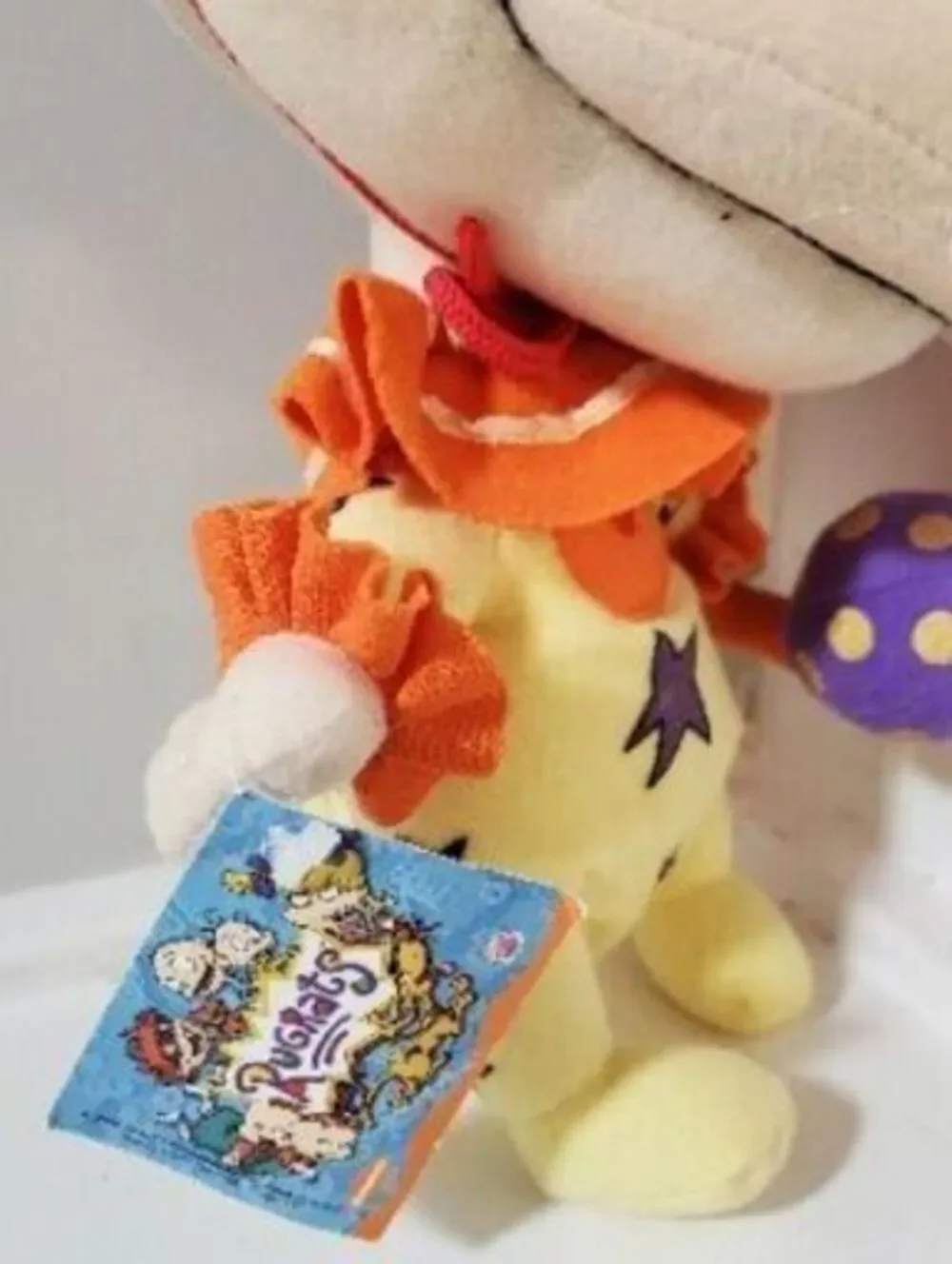 Rugrats Dil Pickle Plush Cloth Doll Clown Nickelodeon Baby 7.25